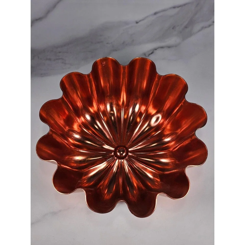 Vintage Copper Fluted Tart Pan Fluted Bowl Dessert Pan
